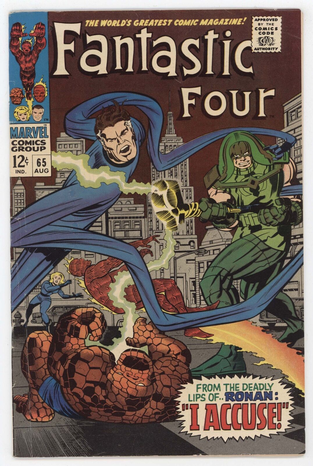 Fantastic Four 65 Marvel 1967 FN 1st Ronan The Accuser Supreme Intelligence