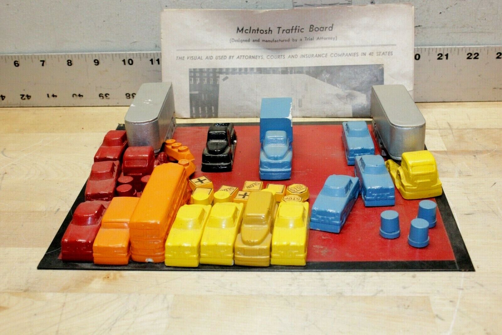 Vintage McIntosh Traffic Board Visual Aid for Attorneys Courts Ins Companies