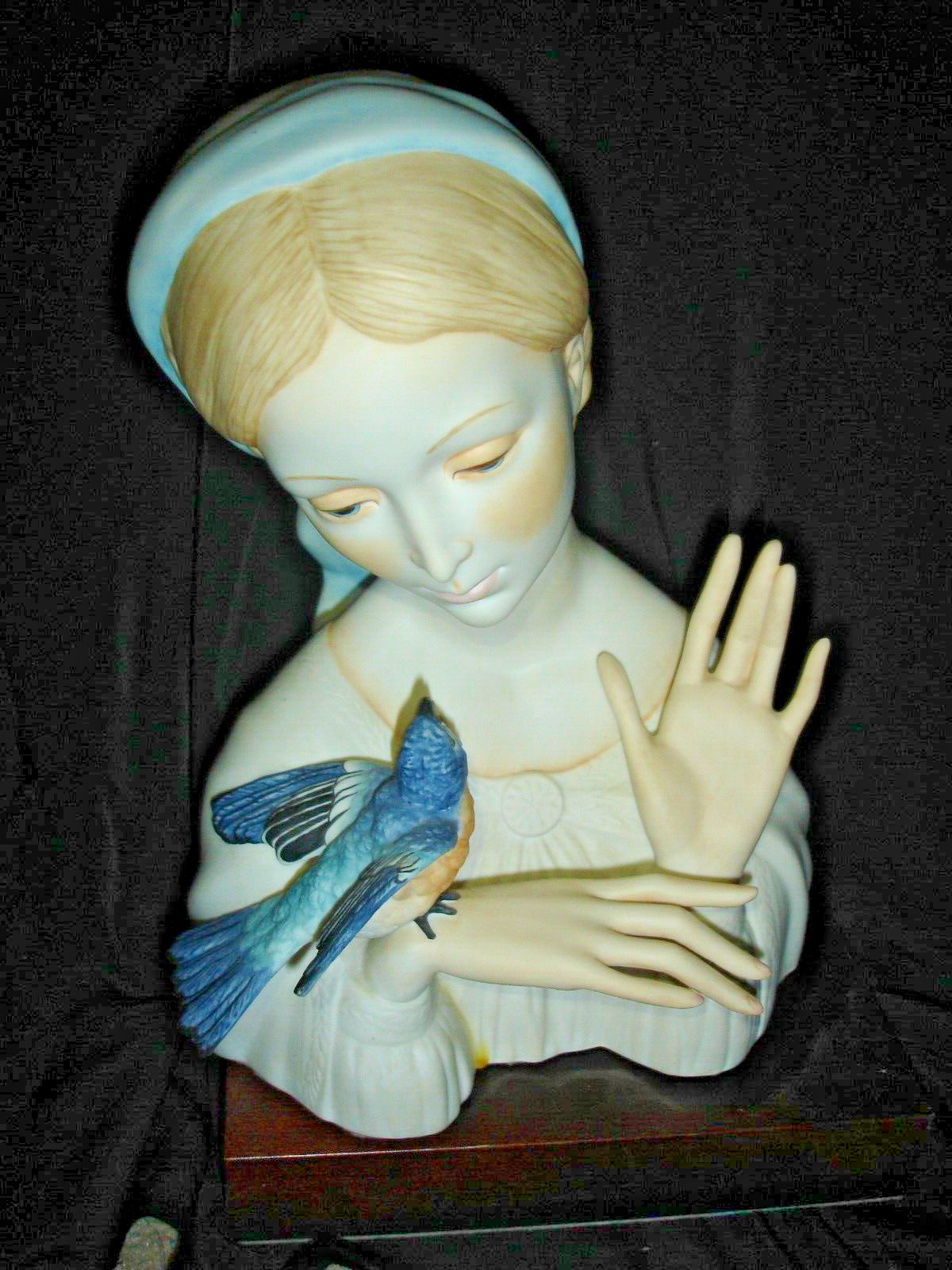Vintage Beautiful Porcelain Cybis “Madonna with Bluebird”