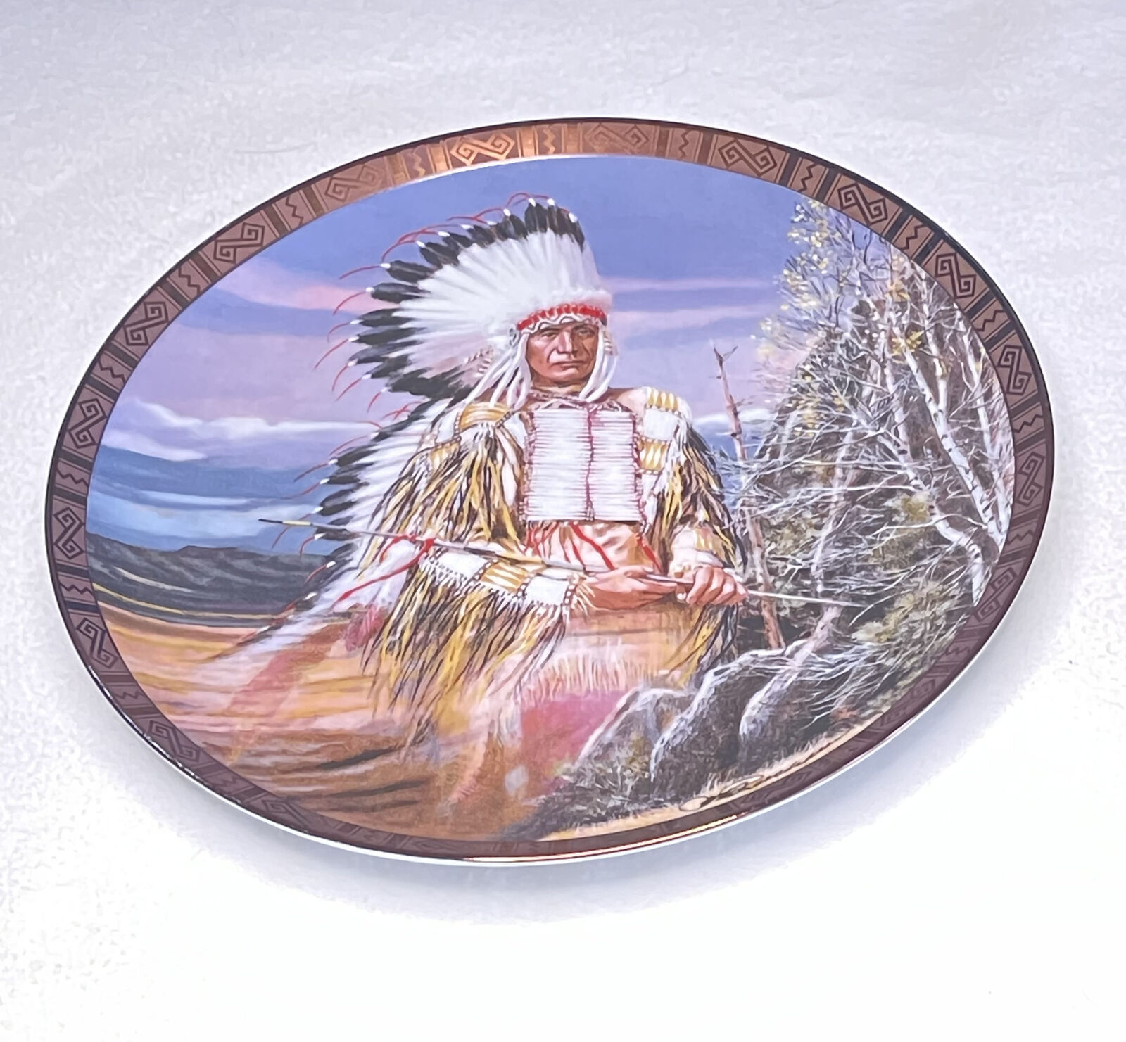 The Franklin Mint American Indian Heritage Foundation Museum Porcelain Red Cloud