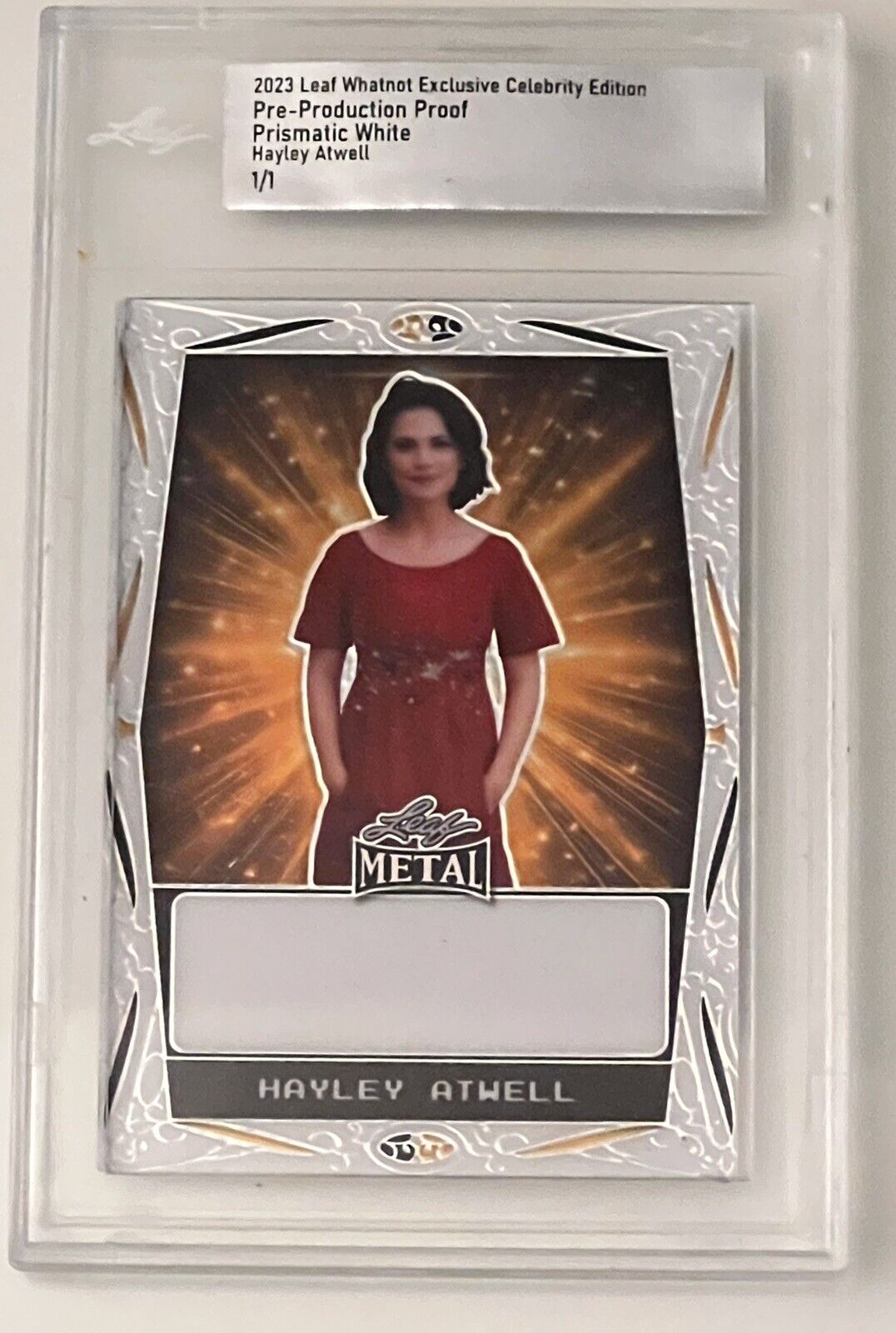 2023 Leaf Whatnot Exclusive Celebrity Edition Hayley Atwell Prismatic White 1/1