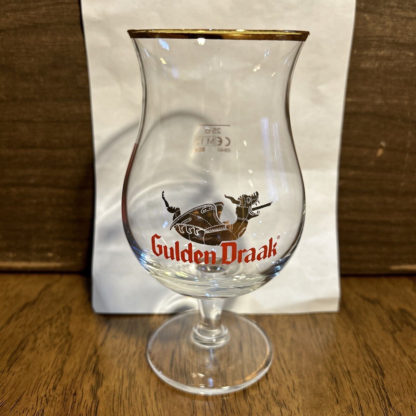 Vintage Gulden Draak Tulip Beer Glass 0.25 L