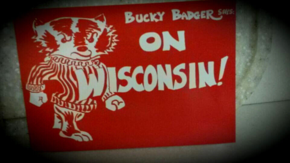 Vintage NOS Bucky Badger Post Card. Mint, Unused. Bucky Says: \