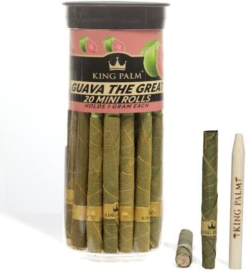 King Palm | Mini Size | Guava The Great| Organic Prerolled Palm Leafs | 20 Rolls