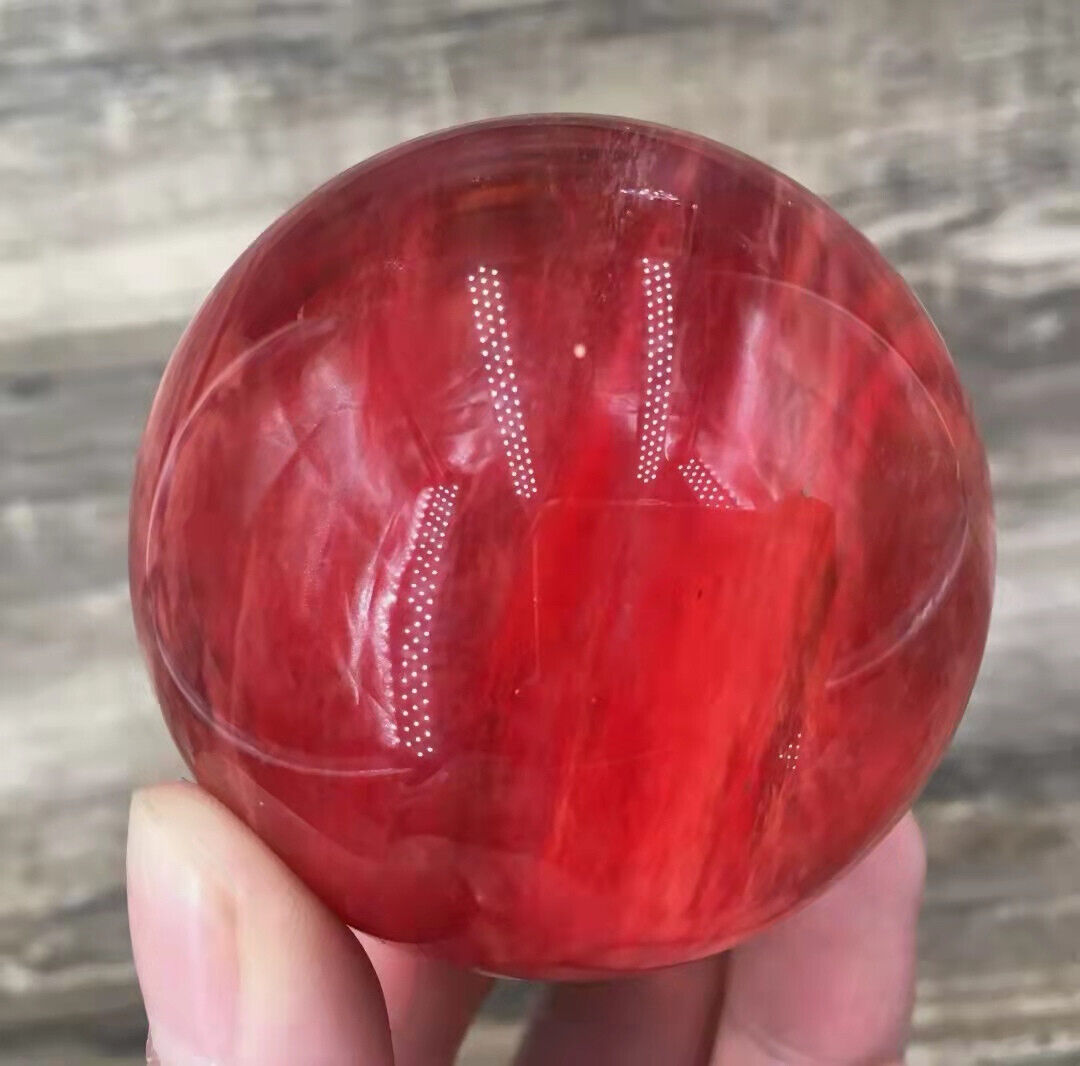 1pc red smelting quartz sphere crystal polished ball decor gift random 50mm+