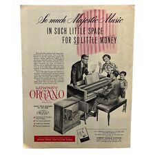 Lowrey Organo Electronic Organ Vintage Print Ad 1952 Chicago Illinois picture