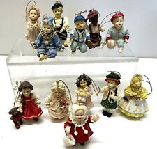 Vintage Ashton Drake Heirloom Ornaments 12 Dolls & Box picture