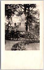 Statue Of Mother Mary In The Garden Real Photo RPPC Postcard picture