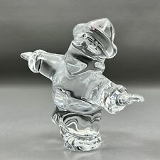 Baccarat France Crystal Ice Skating Santa Claus Paperweight Christmas Signed picture