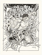 ⭐✅🇺🇸  Spider-Man vs The Incredible Hulk ORIGINAL ART by KOUFAY 19