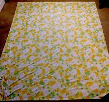 Vintage 60/70 Full Cannon Monticello Daisy Floral No Iron Flat Sheet. picture