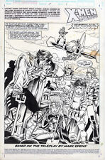 X-Men Adventures #7 Title Page #1 by Chris Batista from 1993 ORIGINAL ART Gambit picture