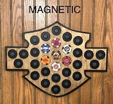 Magnetic Harley Poker Chip Display Holds 30 Chips picture