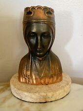 Black Madonna Santa Maria De Montserrat Bust Statue Of Mary Copper/Marble 5