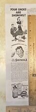 Vintage Print Ad Shinola Shoe Shine Polish Man Woman Office Desk 1940s 13.5 x 3