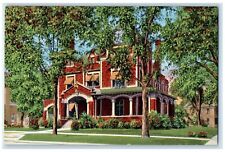 c1940s Elks Club Exterior Roadside Trees Baraboo Wisconsin WI Unposted Postcard picture