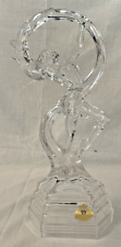 Vintage RCR Royal Crystal Rock Clear Lead Crystal Ballet Dancer Sculpture 11.25