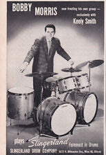 1962 BOBBY MORRIS SLINGERLAND DRUMS VINTAGE PAPER AD picture