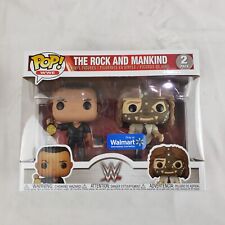 Funko Pop WWE The Rock and Mankind Walmart Exclusive 2 Pack Vinyl Figures picture
