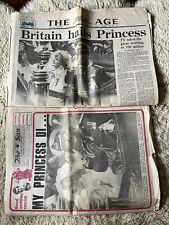 Princess Diana & Prince Charles Wedding Original 1981 Australian Newspapers picture