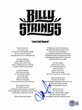 BILLY STRINGS SIGNED AUTOGRAPH LOVE AND REGRET MUSIC SHEET BECKETT BAS CHIC picture