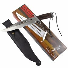 John Rambo III Signature Bowie Fixed Blade Knife Wood Handle picture