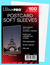 100 ULTRA PRO POSTCARD SOFT SLEEVES 1 Pack Archival Safe Protective Collectible picture