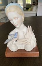 Vintage CYBIS Madonna w/ Blue Bird Porcelain Figurine Bust / Head, 1957 picture