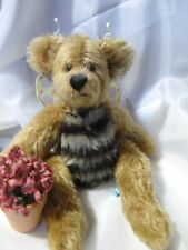 Artist made Mohair Bumble Bee Bear jointed wings bee stinger pot 9