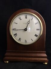 COMITTI CLOCK 1850 Made In England Modern Desk Mantle Wood Housing Brass feet picture