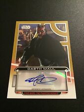 Topps Star Wars Galactic Files autograph Ray Park auto as Darth Maul Gold /10 picture