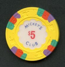 OLD VINTAGE 1991 CALIF CARD ROOM CHIP - $5.00 - MICKEY'S CLUB - SANTA CRUZ CA picture