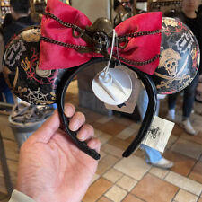2024 Authentic Disney Pirates of The Caribbean Red Bow Minnie Ears Headband picture