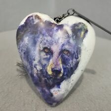 Demdaco Art Hearts Water color Bear Christmas Ornament  Dean Crouser picture
