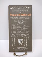 Vintage 1974 Map Of Paris France Mappin & Webb Ltd. picture