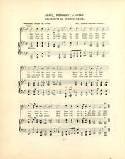 UNIVERSITY OF PENNSYLVANIA Song Sheet 1901 