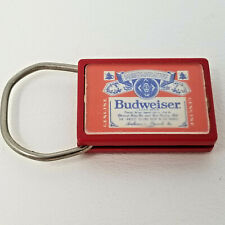 Budweiser St. Andrews Day Keychain 1982 Red Square Label Vintage picture