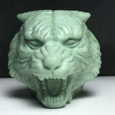 226g Natural Crystal  Specimen. GREEN JADE. Hand-carved.The Exquisite Tiger Head picture