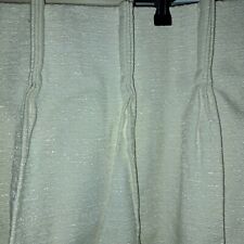 JCPenney Pinch Pleat Drapes Curtains Foam Backing 2 Panel Off White 52x40 Hooks picture