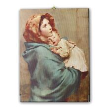 Religious Madonna del Ferruzzi painting on canvas 20x28 inches colored picture