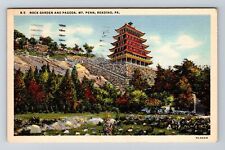 Reading PA-Pennsylvania, Rock Garden & Pagoda, Mt Penn, c1949 Vintage Postcard picture