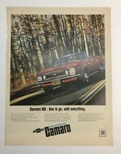 1967 Chevrolet Camaro SS Magazine Big Print Ad Poster Photo 10x13 Red 67 - READ picture