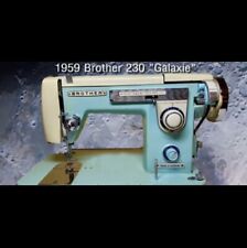 Pristine-Vintage -1950’s-Turquoise-Brother Galaxie 230-Sewing Machine picture