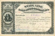 State Line Gold Mining Co. No. 1 - Stock Certificate - Mining Stocks picture