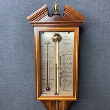 Vintage Comitti Holbron Barometer Yard Stick Mahogany Case Rare - WORKS picture