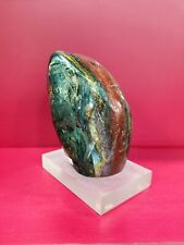 1351gr Strongest energy green jasper red dot blood stone antique polished picture