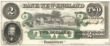 Bank of New England $2 - Obsolete Notes - Paper Money - US - Obsolete picture
