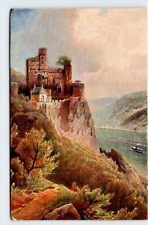 Postcard Germany Russian Artist Nikolai von Astudin Burg Rheinstein picture