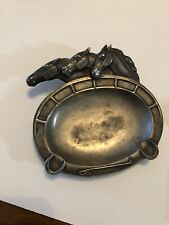 Vintage Collectible Horses Racetrack Oval  Ashtray picture