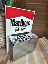 1980 Vintage Vendor Marlboro Sold Here  Hanging Chrome Ashtray picture